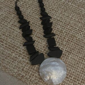 Chico's Black and White Statement Necklace